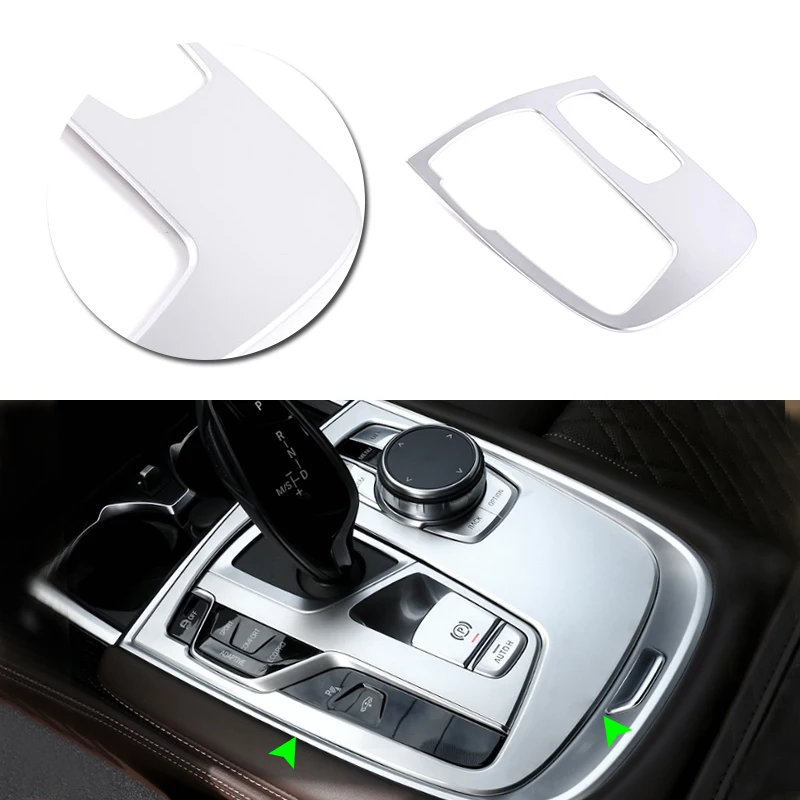 

For BMW 7 Series G11 G12 2016 2017 2018 2019 2020 Car Carbon Texture Center Control Gear Shift Panel Frame Cover Protective Trim