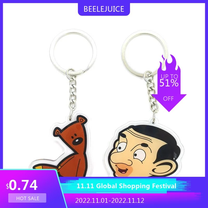

Mr. Bean Credit Card ID Holder Bag Student Women Travel Bank Bus Business Card Cover Badge Accessories Gifts keychain holder