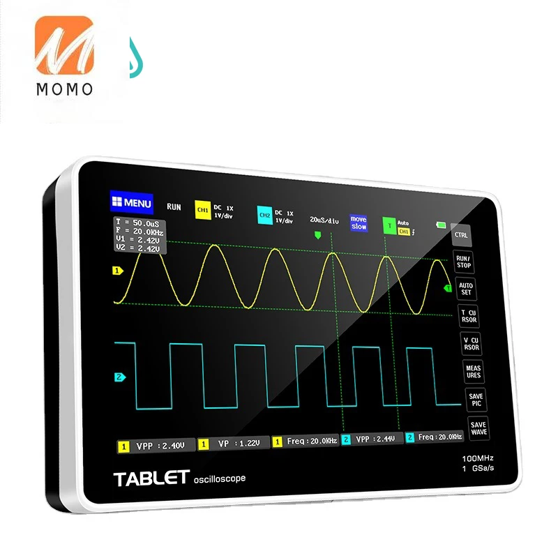 

7inch Digital Tablet Oscilloscope FNIRSI-1013D Dual channel 110MHz Bandwidth 1GS Sampling Rate mini Oscilloscope