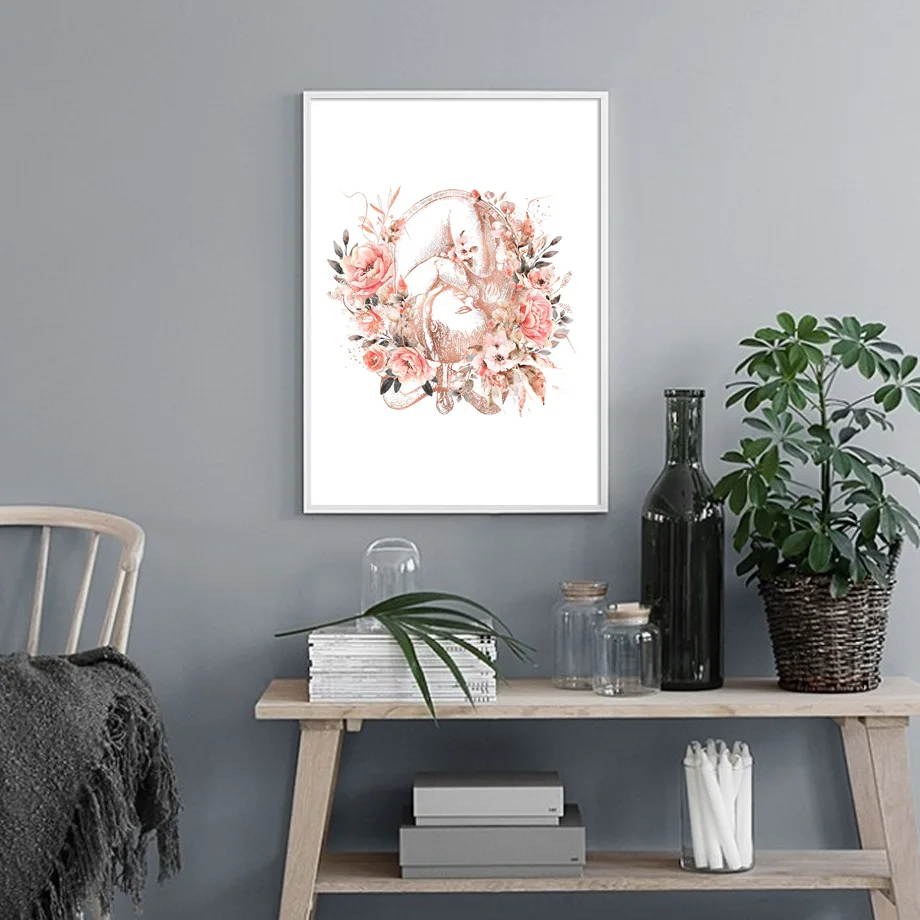 Медицинская анатомия череп желудочно-кишечная система настенная Картина на