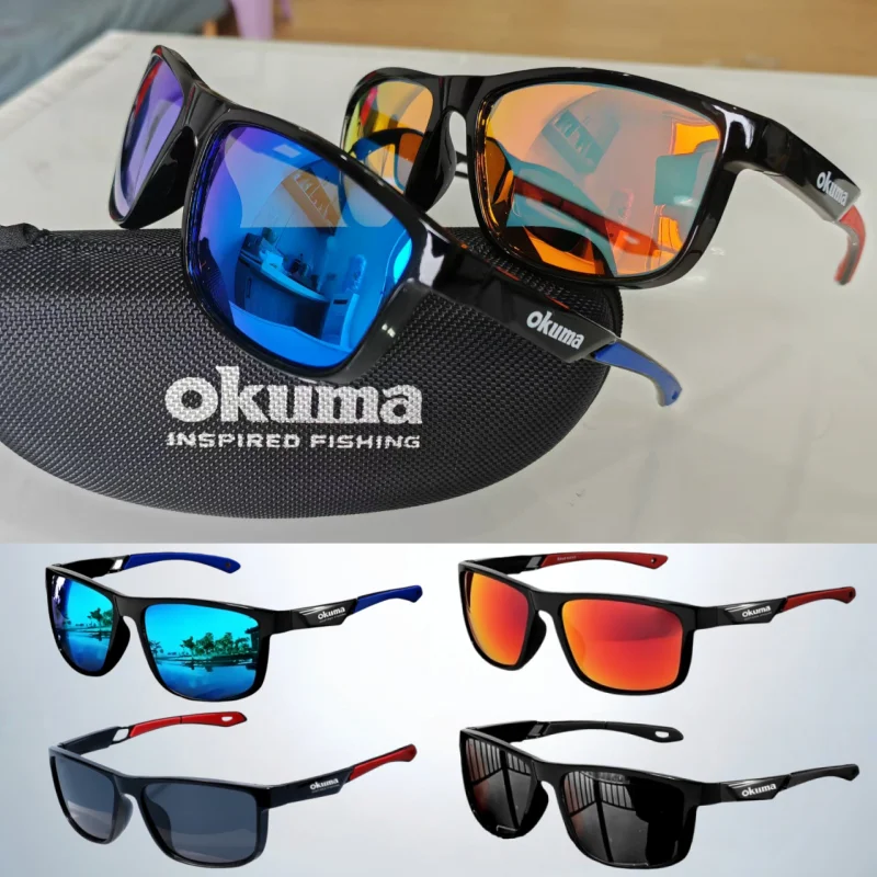 Фото Поляризационные очки Okuma Fashion UV400, устойчивые к ультрафиолетовому излучению, с защитой от бликов, от яркого света, подходят для езды на велосипеде, вождения автомобиля, рыбалки и т. д. №2