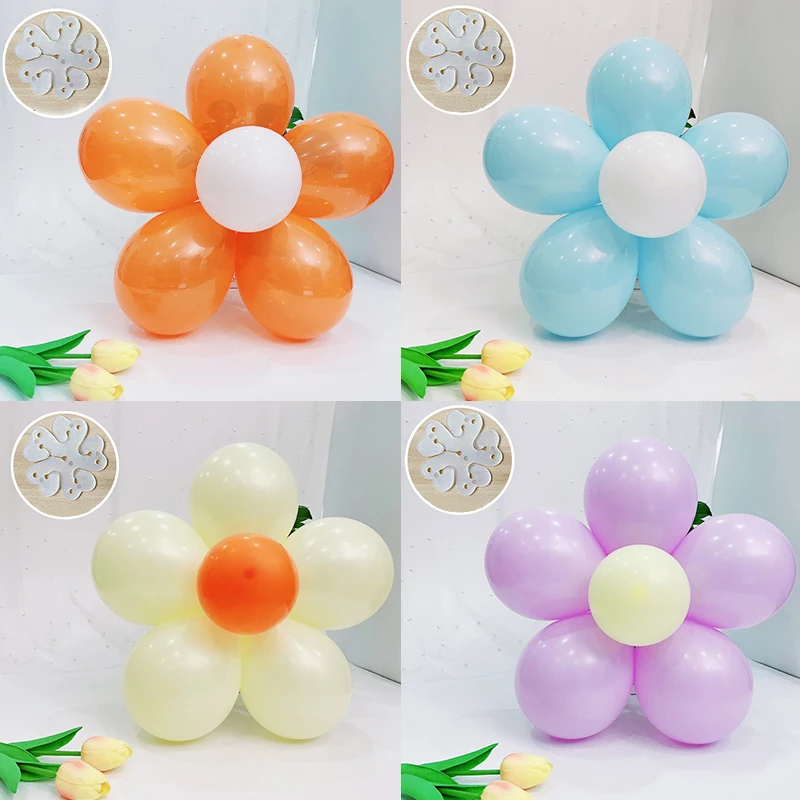 

10pcs Flower Balloons Decoration Accessories Plum Clip Practical Birthday Wedding Party Plastic Clip Globos Pink Red Balloon