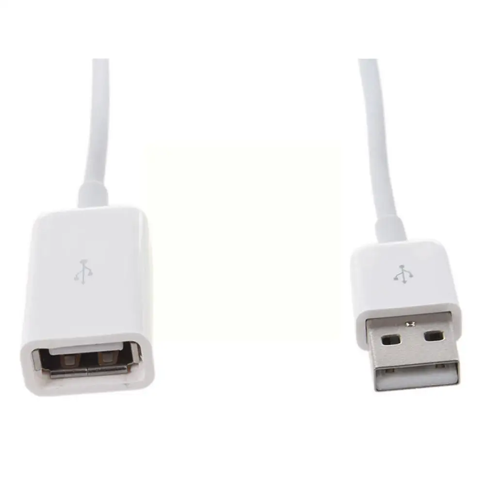 

Белый ПВХ металлический Удлинитель USB 2,0 штекер-гнездо 3 фута 1 м кабель A4D6