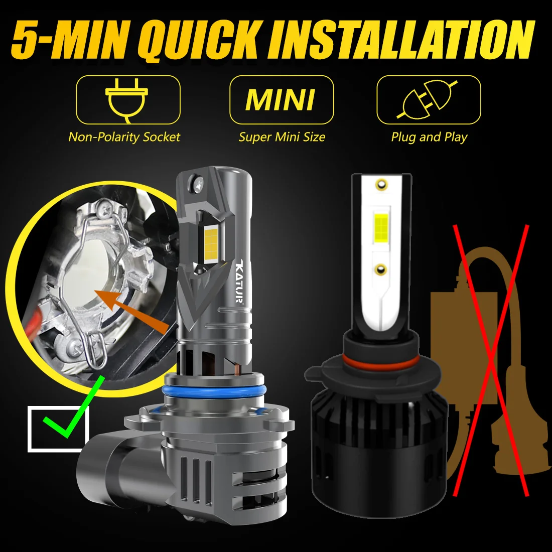 2x9012 HIR2 Светодиодный лампа для фар Canbus Автомобильная противотуманная фара супер