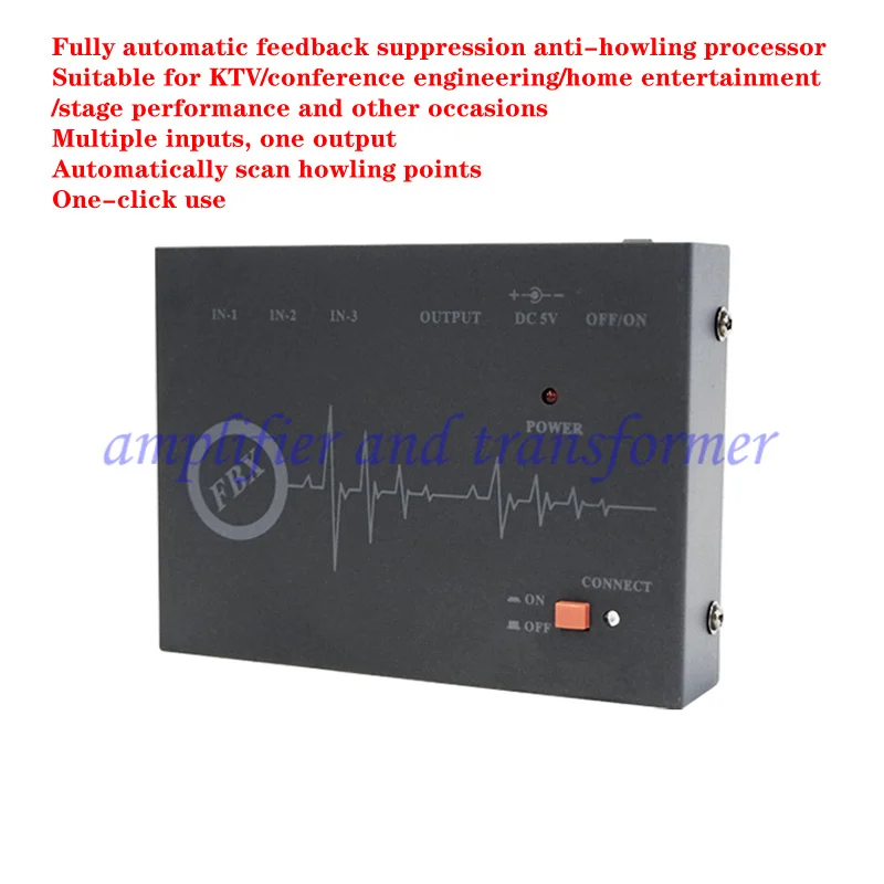 

Microphone anti-howling device, KTV home karaoke stage microphone feedback suppression balanced K song audio processor