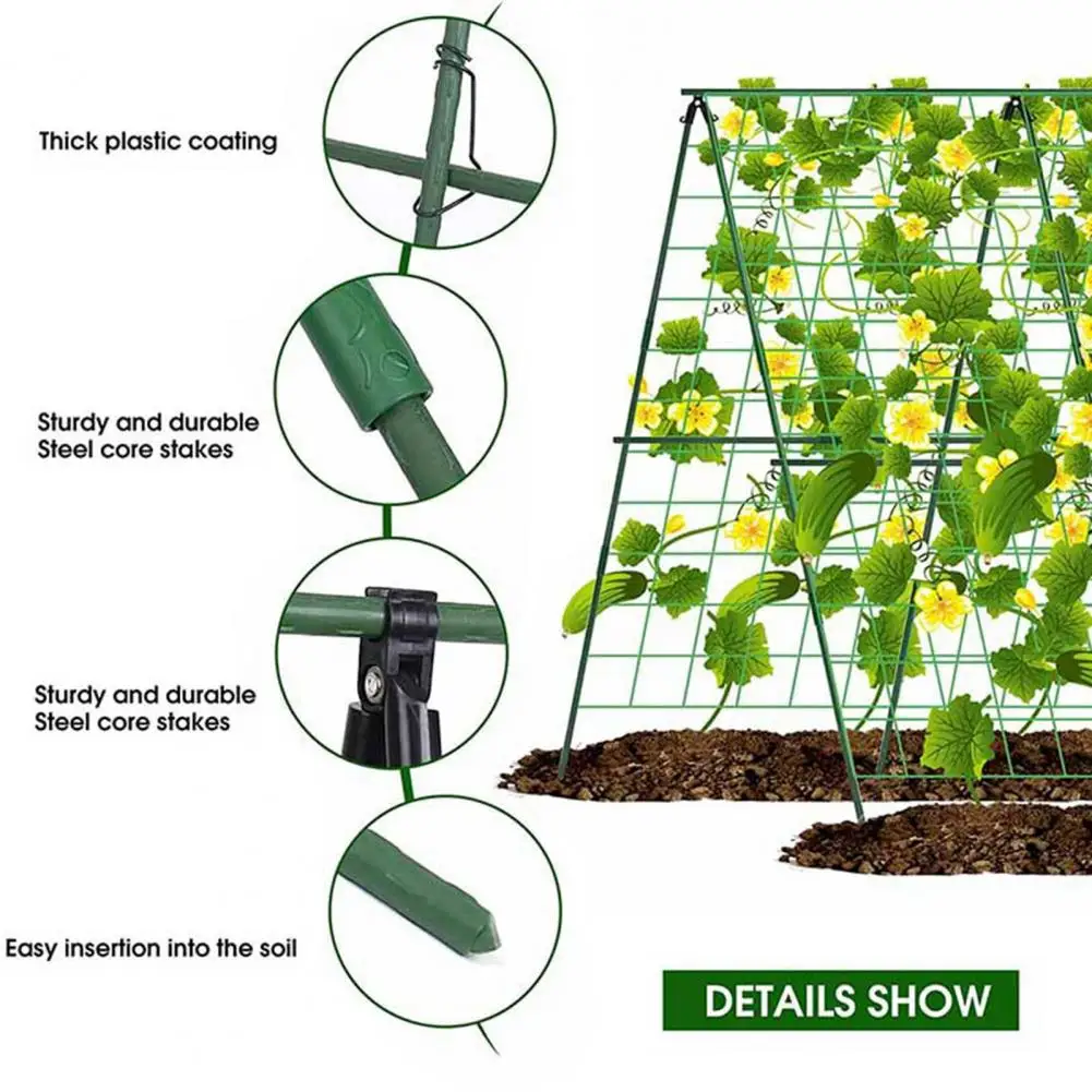 

Plant Support Racks with Adjustable Button Widely Used Non-fading A Shape Potted Plants Trellis Plant Climbing Racks Support