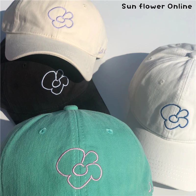 One Little Flowers ~ весна-лето новая повседневная универсальная корейская шляпа с полями