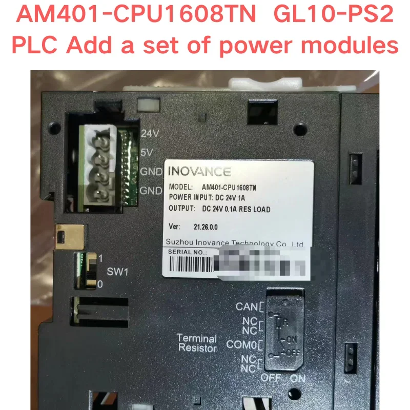 Вторая планка-новая ПЛК Inovance AM401-CPU1608TN GL10-PS2 Добавьте набор модулей питания тест в