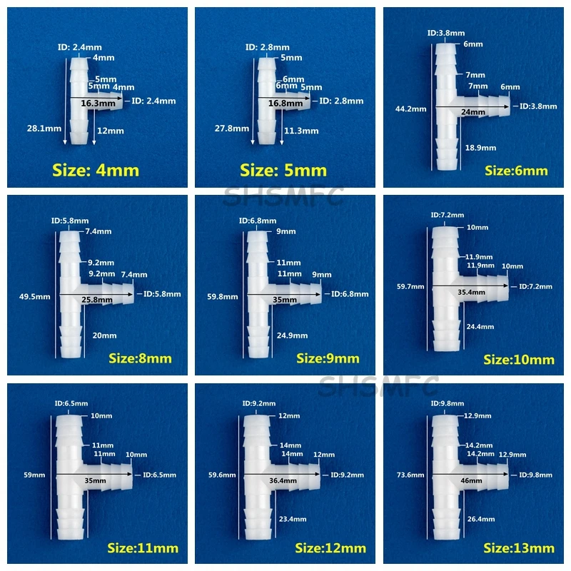 5 ~ 150 шт. 4-13 мм соединители для шлангов