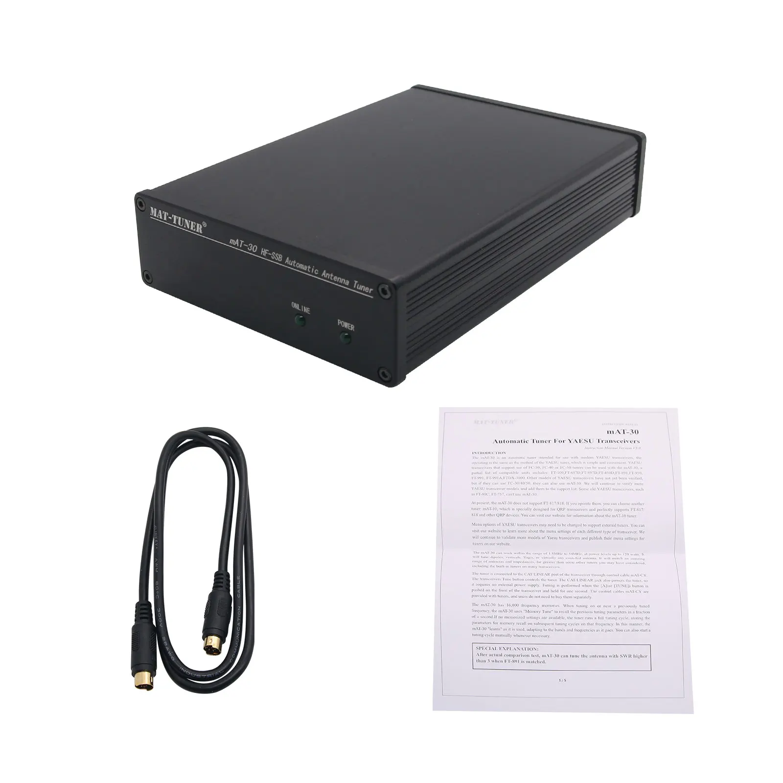 

mAT-30 HF-SSB Automatic Antenna Tuner 120W Automatic Ham Radio Auto Tuner for Yaesu