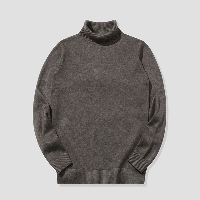 

Повседневные мужские свитера 2023, свитер, зимняя одежда, рубашка, водолазка, корейский вязаный бренд, однотонные классические пуловеры