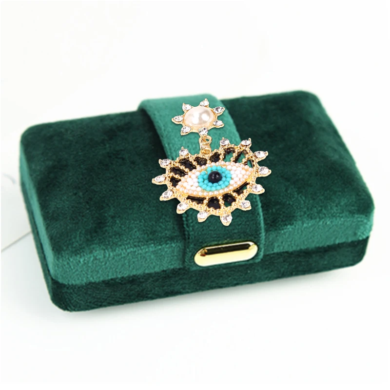 2022 New Luxury Velvet  Jewelry Case Storage Organizer Gift Packaging Box Portable Women Fashion Travel Wedding Display Case