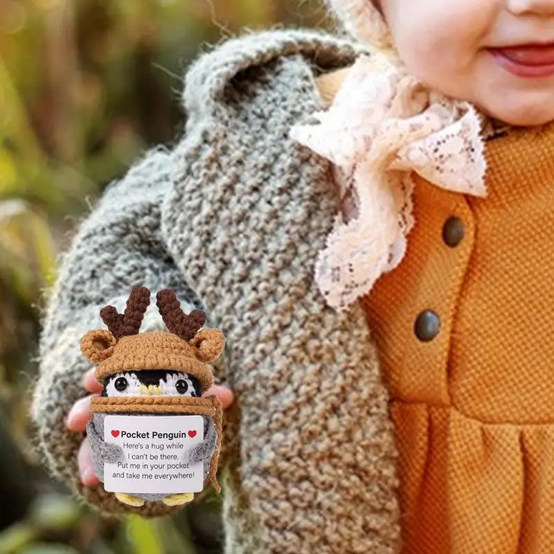 Забавная коллекционная кукла с положительным пингвином и поощрительной