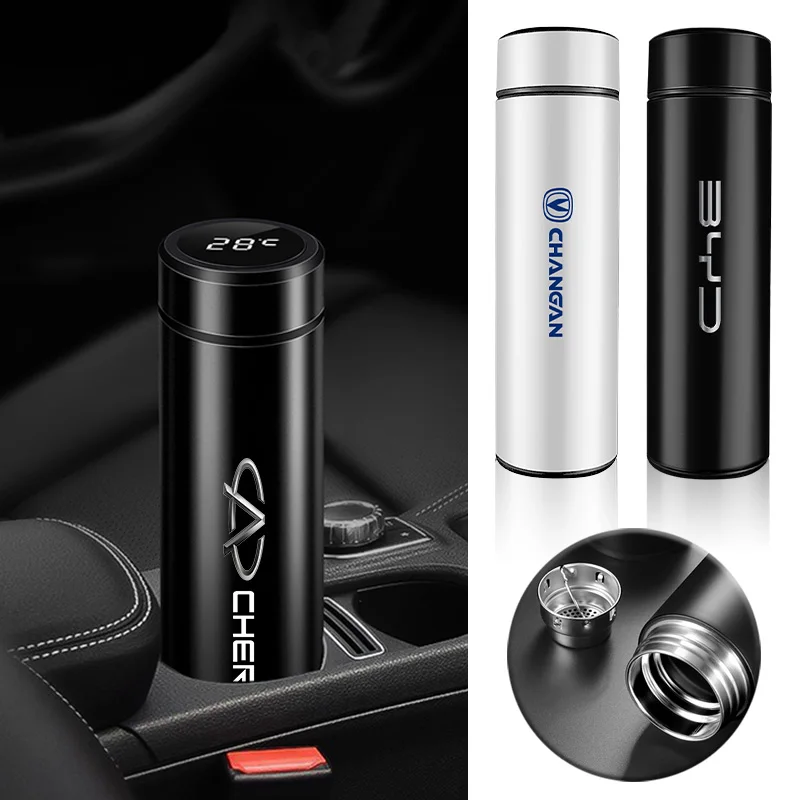 

Car Logo Intelligent Thermos Cup Stainless Steel for Peugeot 206 207 208 307 308 3008 2008 508 407 5008 Rcz Rifter Accessories