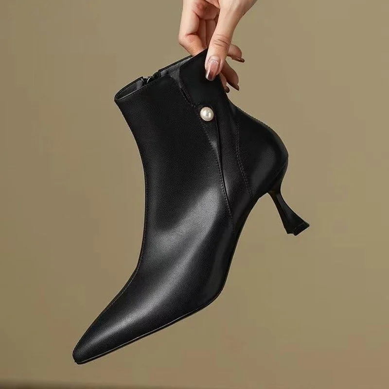 

Женские ботильоны на высоком каблуке, повседневные Теплые ботильоны, новинка осенне-зимнего сезона 2022