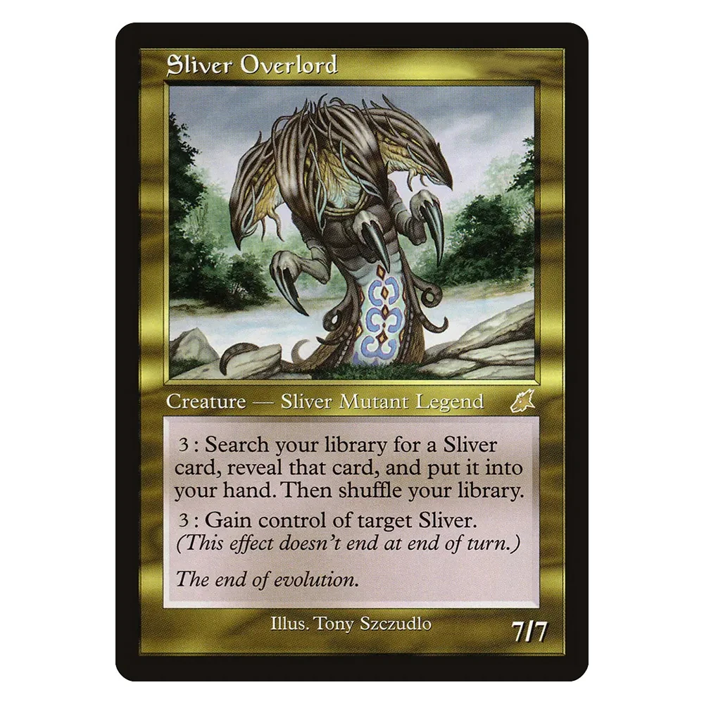 Фото Коллекционные карточки TCG Magical Game высокого качества: Сильный воин-маг (Sliver Overlord)/Крепость Волрата/Восстановление — подарки для мальчиков №4