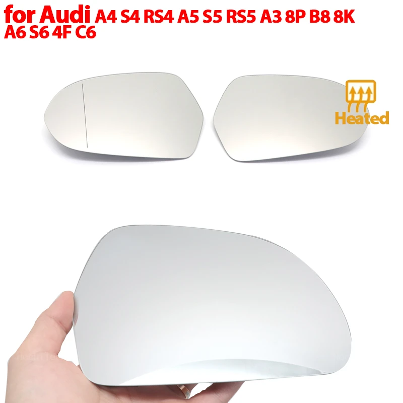 

Left Right Door Side Heated Wing Mirror Glass Rearview Rearview Plate for Audi A4 S4 B8 8K, A5 S5 B8 8K, A8 S8 D3 Q3 SQ3 A3 8P