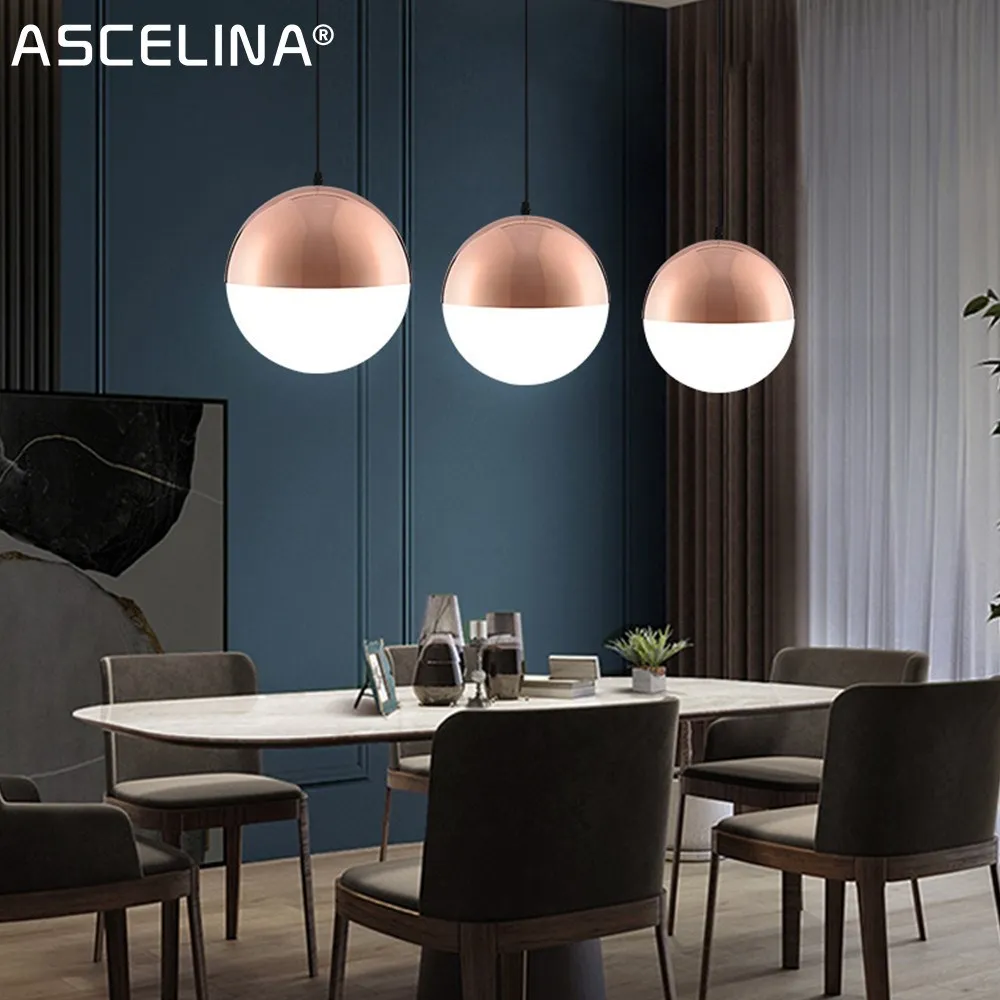 

Modern Decor Hanging Lamp Nordic LED Restaurant Pendant Light Living Room Bedroom Kitchen Table Home Suspension Decorations