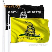 american gadsden flag dont tread on me 3x5 feet black yellow polyester snake printed home party decorative flags banners usa