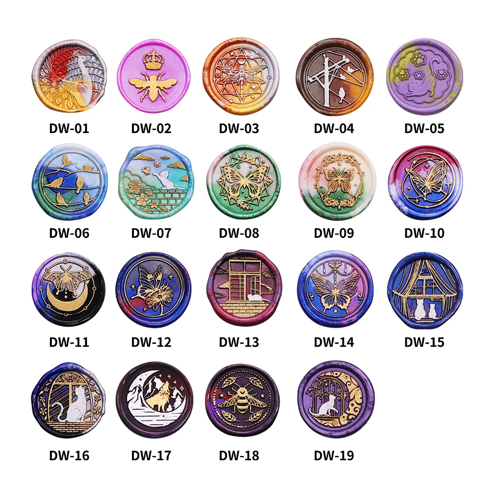 

2022 Wax Seal Stamp Love Star Moon Pattern Sealing Wax Stamp Head For Scrapbooking Envelopes Wedding Invitations Decorative