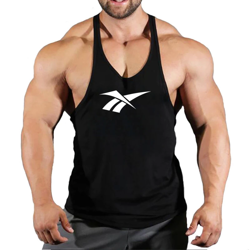 

New Men Tank top Gym Workout Fitness Bodybuilding sleeveless shirt Male Cotton clothing Sports Singlet