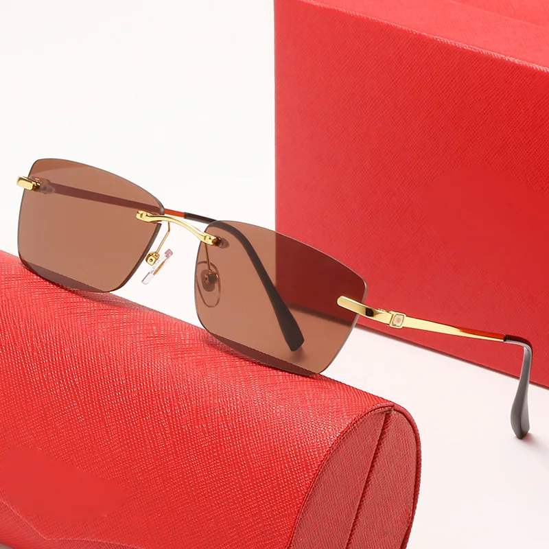 

Carter Designer Diamond Rimless Cut Sunglasses Mens Sunglasses Shades Ladies Luxury Brand Vintage Sunglasses