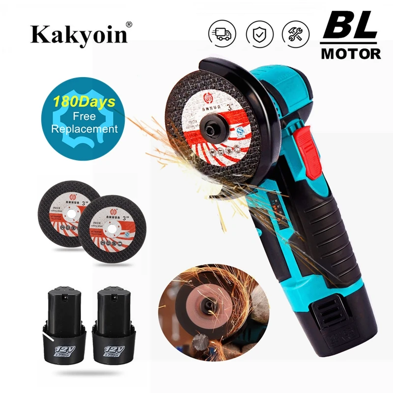 Mini 12V Brushless Angle Grinder Grinder Polishing Machine Metal Wood Cutting Grinding With Lithium Battery Power Tools