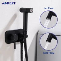 Brass Toilet Bidet Spray Handheld Bidets Diaper Set Hot Cold Black Bathroom Shower Set Shattaf Sprayer Jet Douche Kit Portable