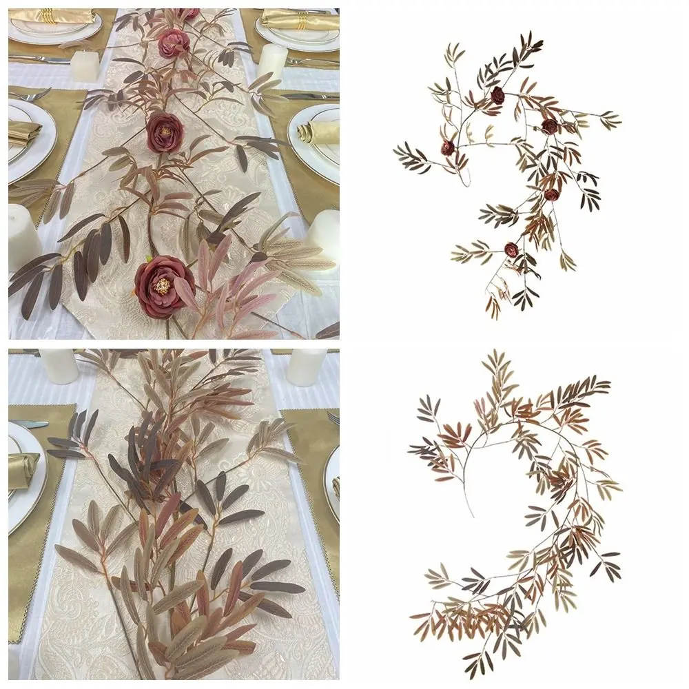 

Висячие украшения для вечеринки, домашнее украшение, реалистичный венок из вьющихся растений, искусственные листья, гирлянда из листьев