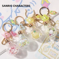 kawaii sanrioed anime melody cinnamorol onpompurin small light bulb keychain pendant cute creative car pendant fun keychain gift