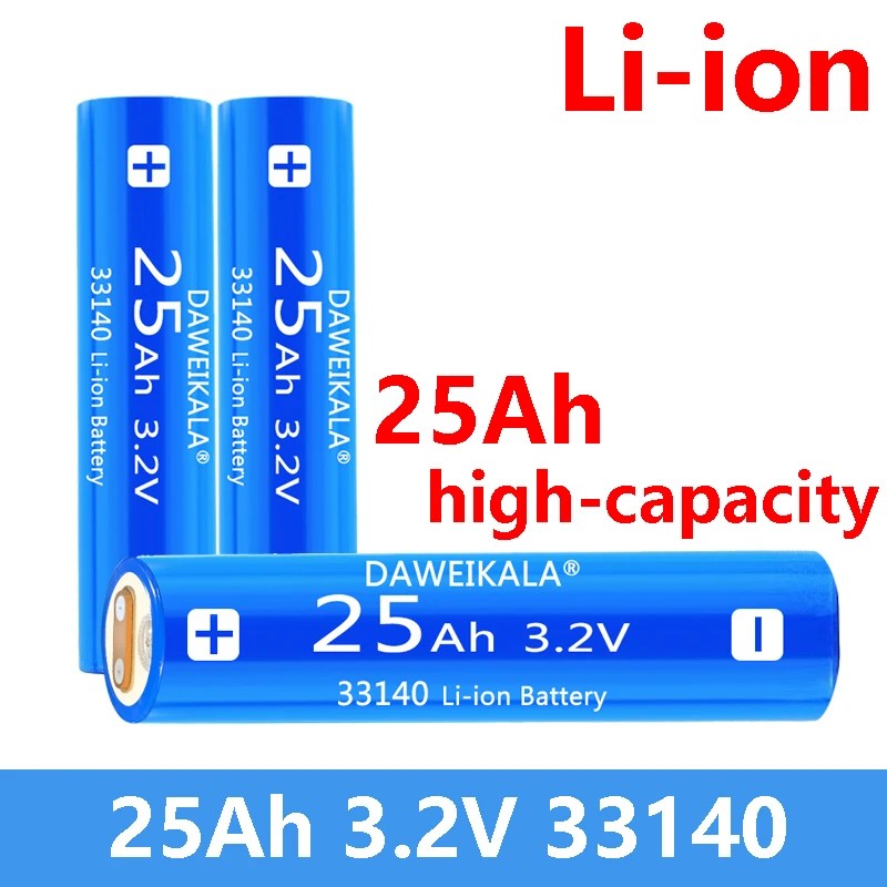Литиевая батарея GTF 33140 3,2 в 25 Ач 33140 Lifepo4 25000 мАч DIY 12 в 24 В для электрического велосипеда/скутера, Солнечный фонарь, комплект батарей для электровелосипеда