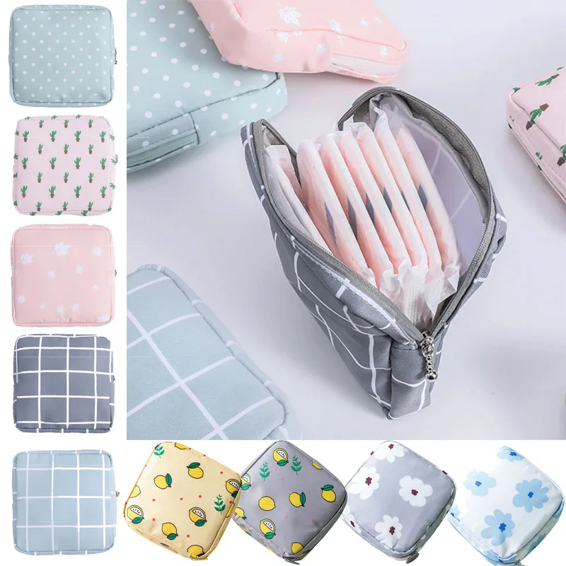 

Cute Pattern Sanitary Pads Storage Bags Storage Bags For Women Girl Sanitary Pad Holder Purse Cosmetics Headphone Cases