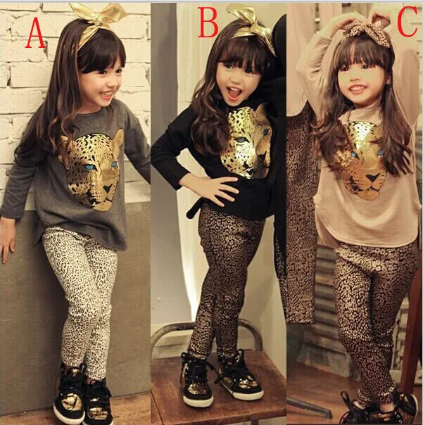 

Qunq Girls Spring & Autumn O Neck Print Long Sleeve Top+Pants 2 Pieces Set Korean Fashion Lovely Casual Kids Clothes Age 3T-8T