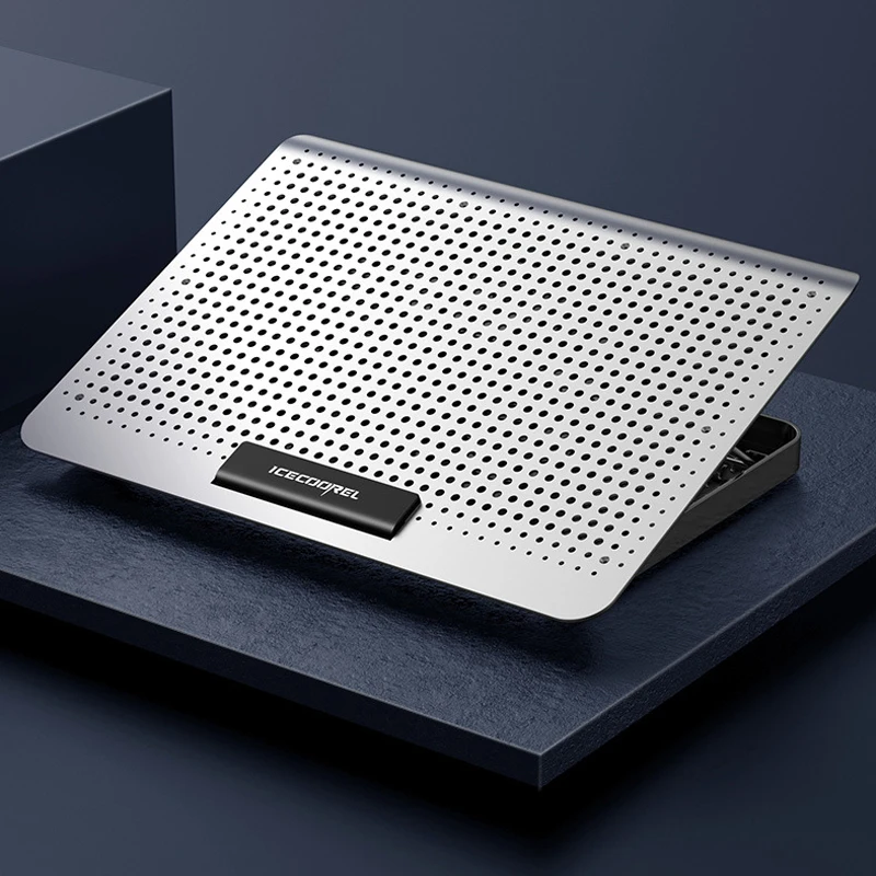 gaming laptop cooler silent fan metal laptop cooling fan pad two usb port portable adjustable notebook stand for 13 15 17 inch free global shipping