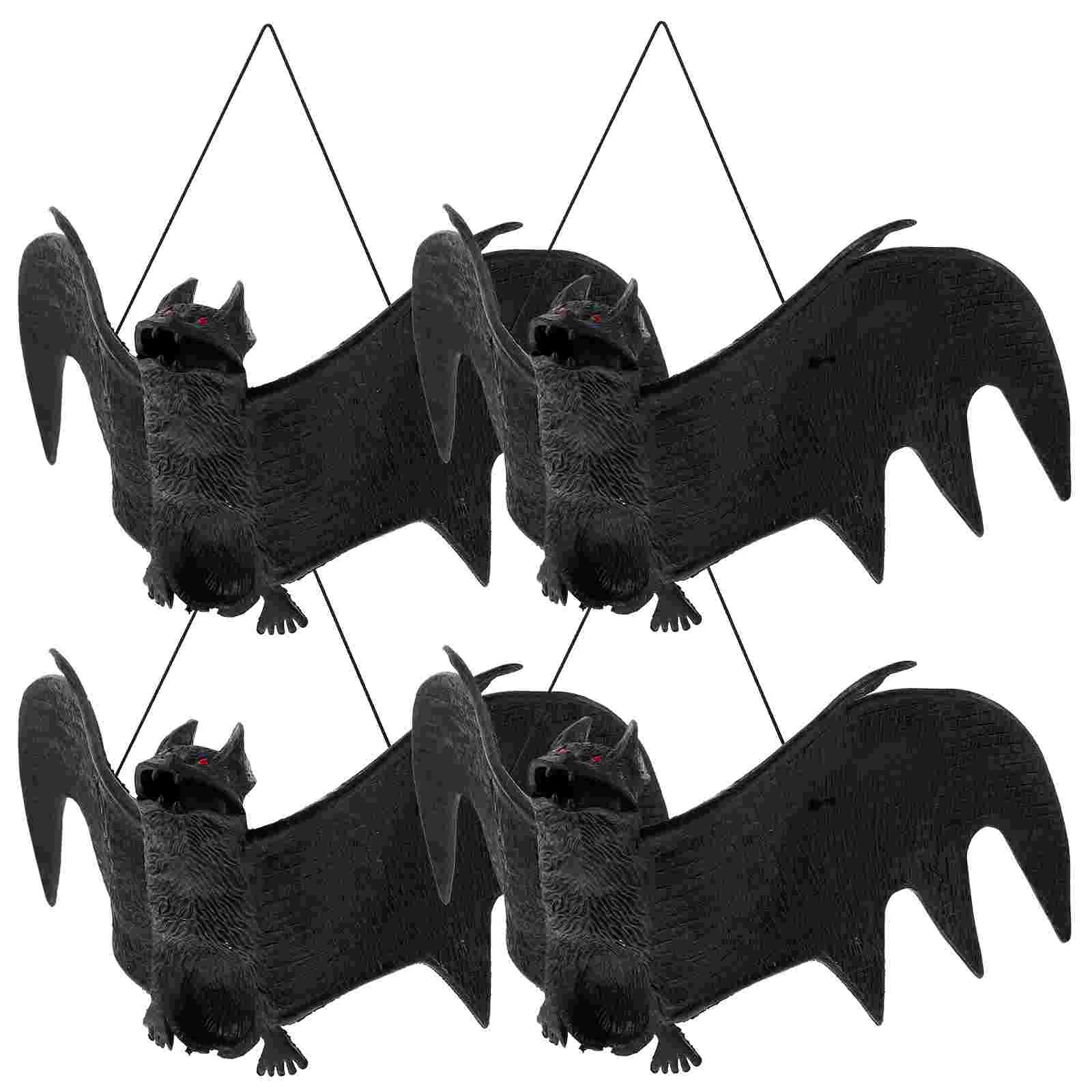 

4pcs Lifelike Outdoor Outdoor Outdoor Halloween Decorations Halloween Hanging Bat Ornament Halloween Hanging Bat Decor