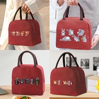 portable lunch bag cooler thermal insulated tote zipper travel picnic food container bags for work lunch box cartoon series