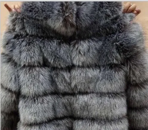 Women's Faux Fox Fur Coat High Quality Fashion Elegant Long Sleeve Thick Warm Jackets Furry Autumn Winter Mink Coat Femme 2022