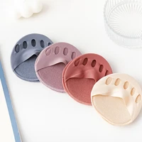 3 pairs five toes forefoot pads for women high heels half insoles invisible foot pain care absorbs shock socks toe pad inserts