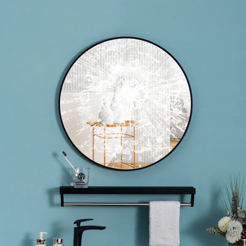

Круглое настенное висячее зеркало для ванной комнаты, гардеробное зеркало для макияжа, художественное настенное декоративное зеркало, украшение для дома