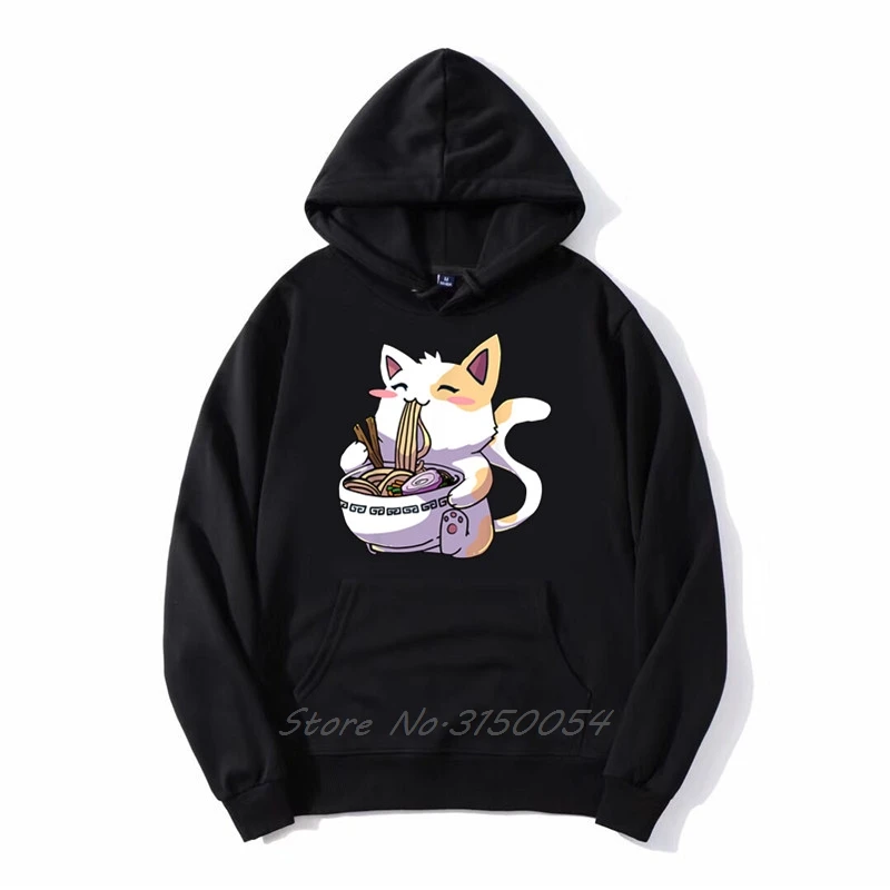 

Kawaii Neko Cat Ramen Bowl Anime Japanese Noodles Hoodie Men Hoodies Sweatshirt Harajuku Casual Funny Hooded Coats Jackets