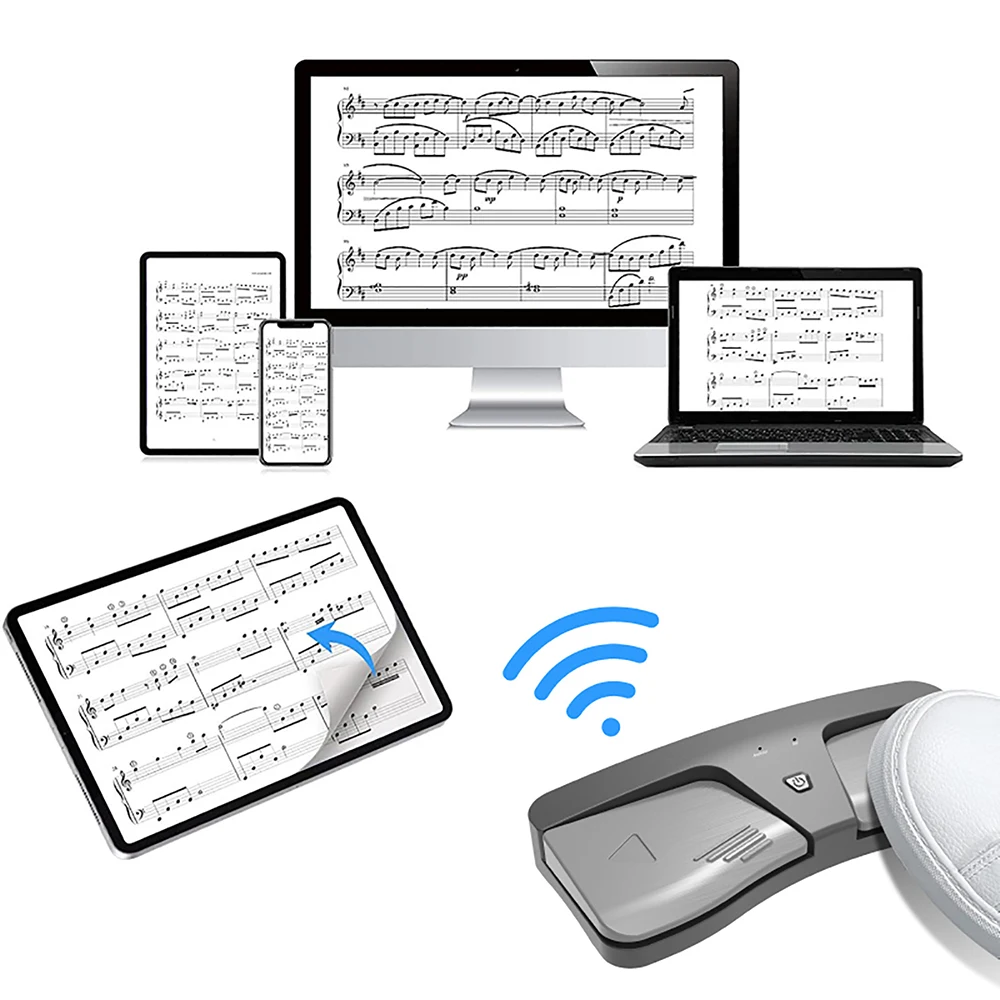 

Wireless Page Turner Pedal Bluetooth Page Turner Wireless BT Page Turning Pedal Remote Foot Control with IOS IPhone Android