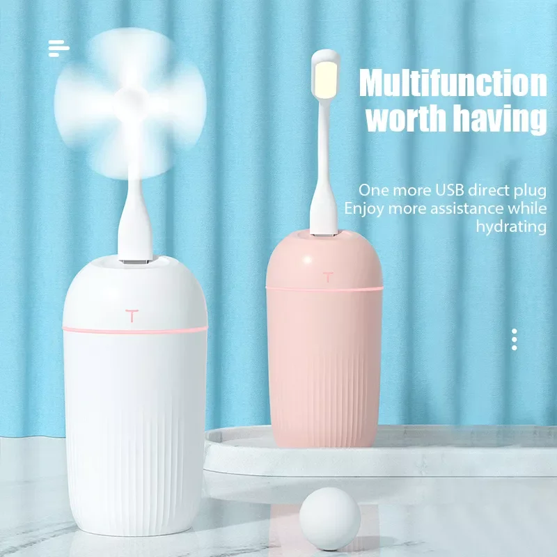 

Air Humidifier Portable Air Freshener with LED Night Light 2 Modes 420ml USB Oil Diffuser for Bedroom Interior Accessories