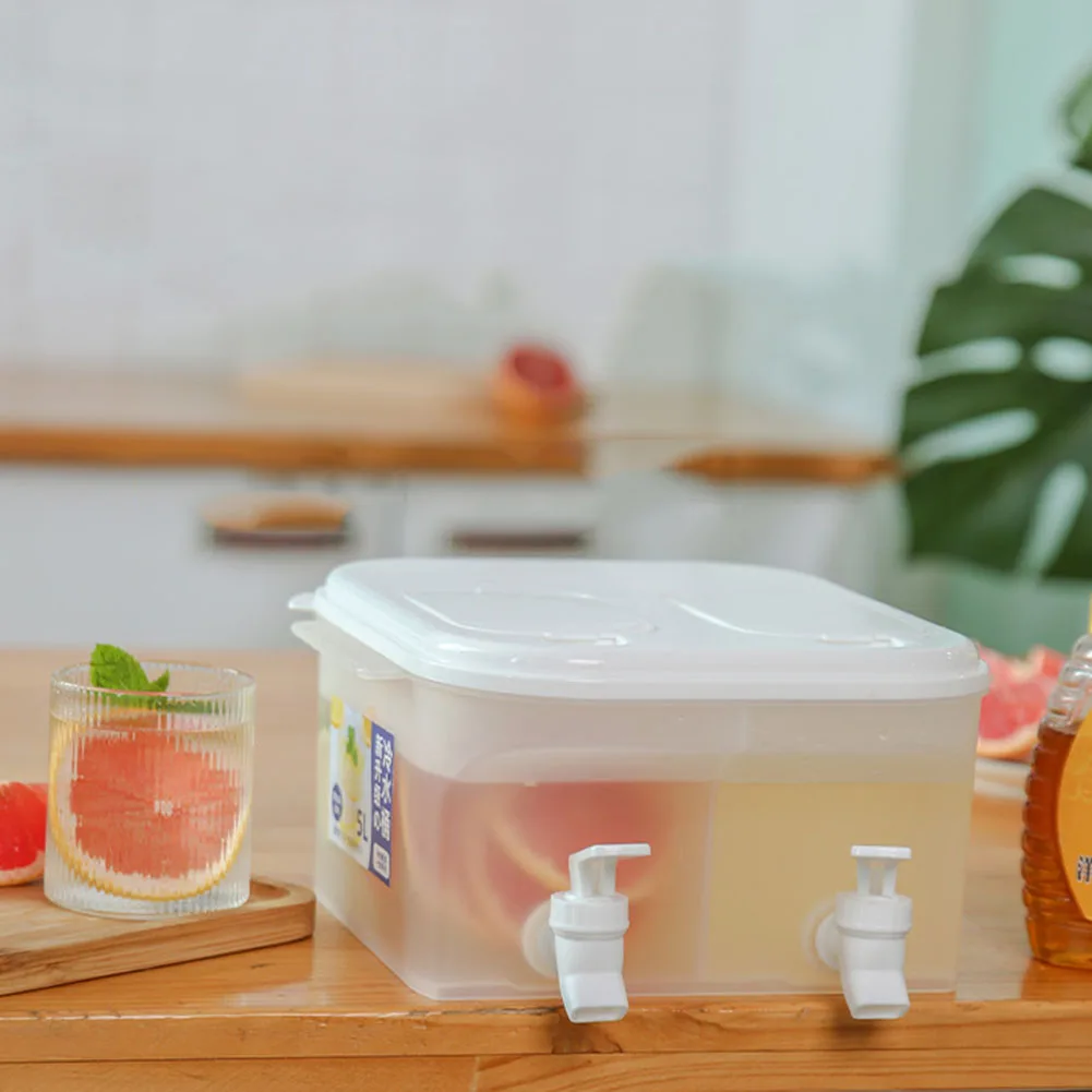 

Cold Kettle with Faucet Household Lemonade Beverage Container Kitchen Refrigerator Cold Water Bucket Anti-Blocking Teapot