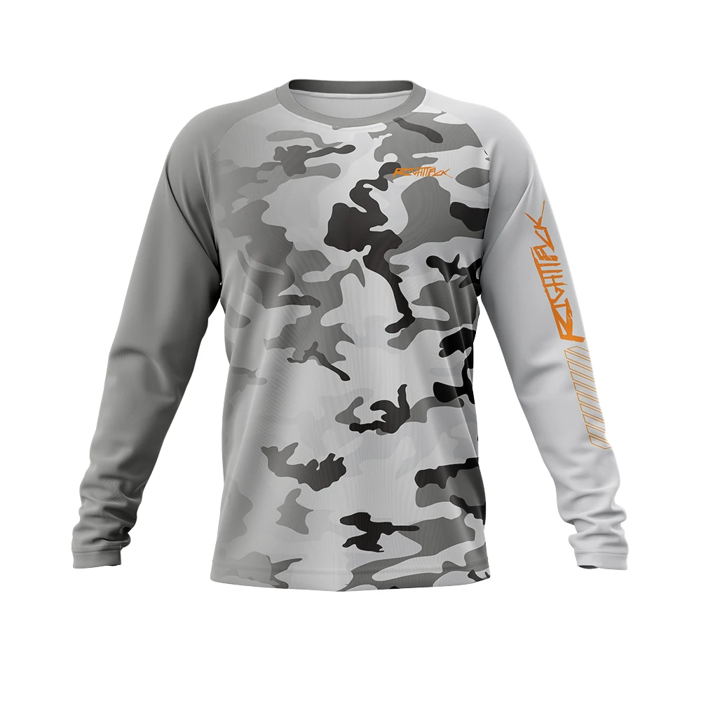 

New Annko Performance Fishing Gear Fluor Camouflage Mesh Long Sleeve UPF Outdoor Sunscreen Breathable Angling Apparel