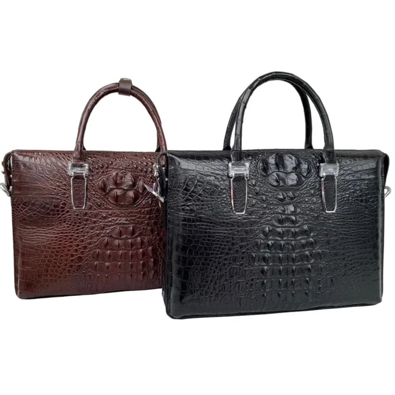 Men's Luxury Business Office Briefcase Genuine Leather Trend One Shoulder Crossbody Bag High Quality Fashion Messenger Handbag