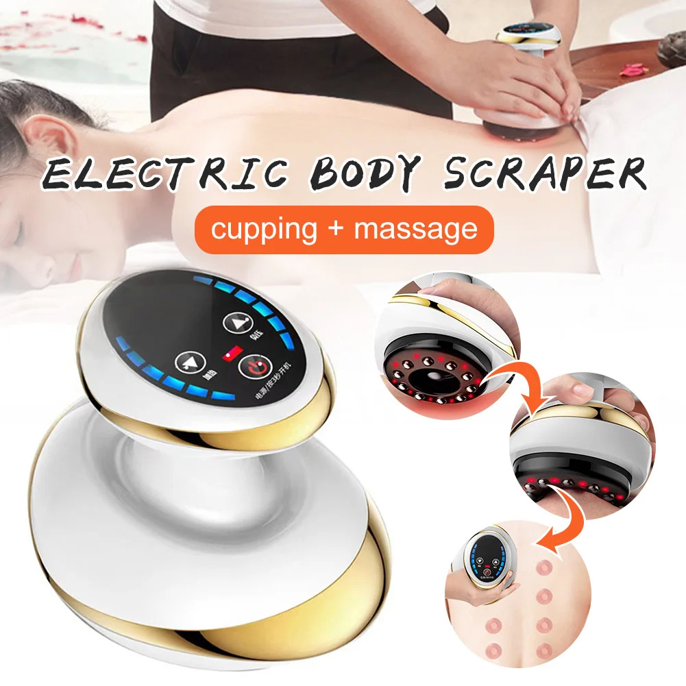 

Electric Back Cupping Scraping Massager Cellulite Massager Weight Loss Body Slimming Guasha Tool Fat Burner Electric Scraping
