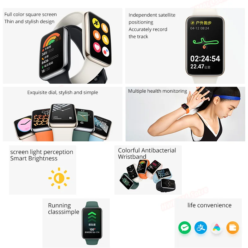 NEW Arrival  Xiaomi Mi Band 7 Pro Smart Bracelet, Waterproof Fitness Tracker with Blood Oxygen Measurement Function, Bluetooth