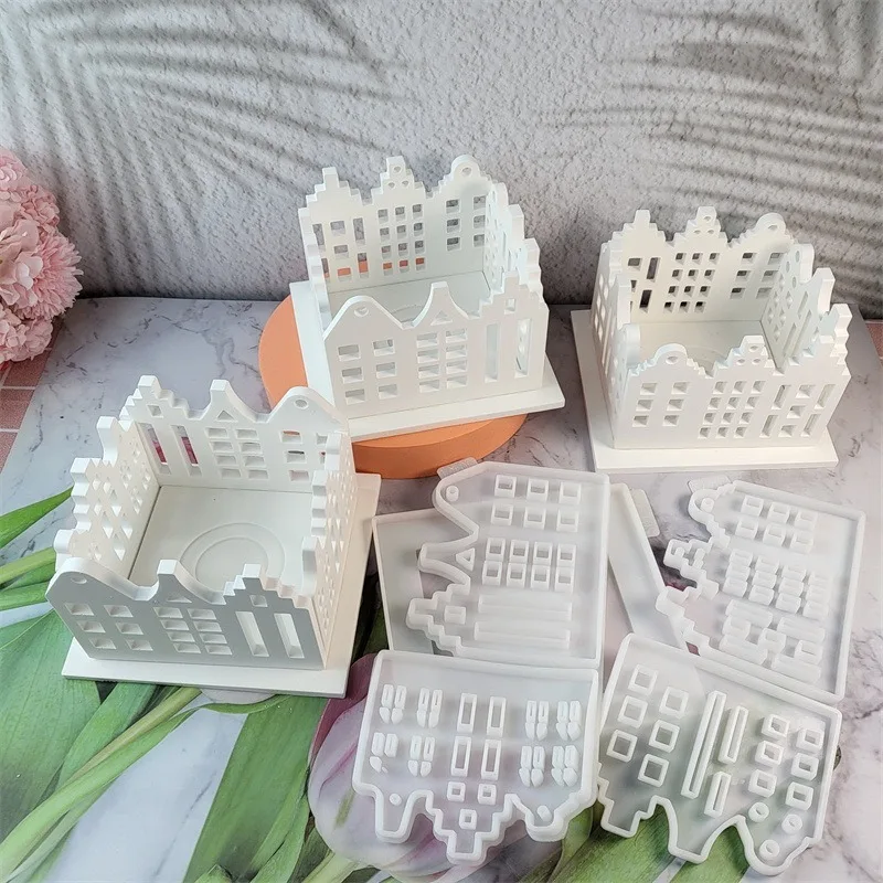 Набор Из 3-х Декоративных Силиконовых Форм Для Дома Подсвечник Настольное