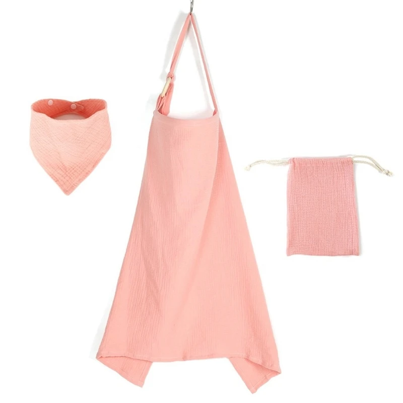 Удобная накидка для грудного вскармливания с нагрудниками и сумкой хранения.