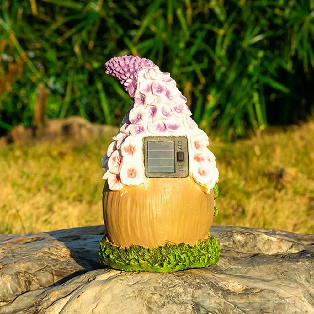 

Solar Fairy House Miniature Fairy Garden Resin Solar Crafts With Night LED Decoration Light Simple Decorative Garden House B7E9